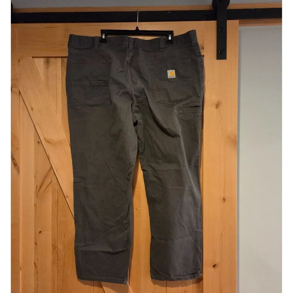 Carhartt Rugged Flex Relaxed Fit Canvas 5 Pocket Work Pants 44x30 Gray